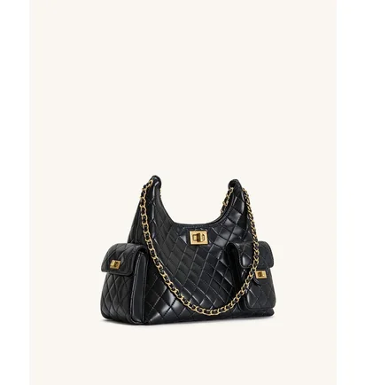 Сумка жіноча JW PEI Vivian Quilted Chain Shoulder Bag Black BB2025BG131429JWP