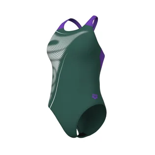 Купальник жіночий Arena Bright Glare Swimsuit V Back Green 008930-690