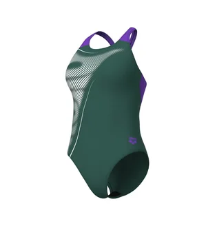 Купальник женский Arena Bright Glare Swimsuit V Back Green 008930-690