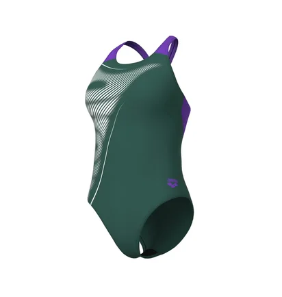 Купальник женский Arena Bright Glare Swimsuit V Back Green 008930-690