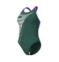 Купальник женский Arena Bright Glare Swimsuit V Back Green 008930-690