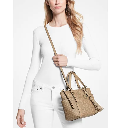 Сумка жіноча Michael Kors Sullivan Small Logo Top-Zip Tote Bag Brown 30H1GUPT5V-CAMEL-57531