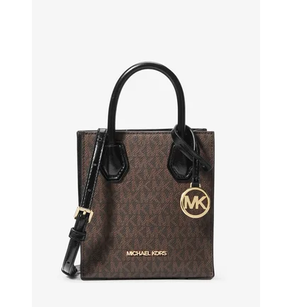 Сумка жіноча Michael Kors Mercer Extra-Small Signature Logo Crossbody Bag Brown 35H3GM9C0B-BROWN-BLACK-79730