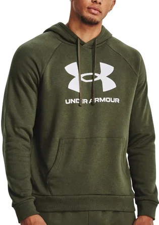 Худі чоловіче Under Armour Hooded Sweatshirt Ua Rival Fleece Logo Hd-Grn Olive 1379758-390