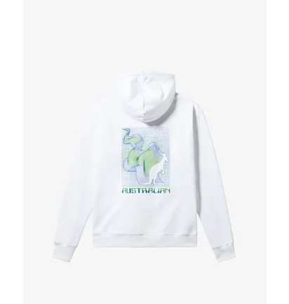 Худи мужское AUSTRALIAN Zoom Hoodie Fleece White HCUFE0060-002