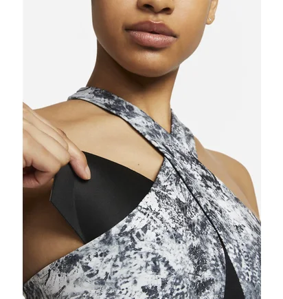 Топ жіночий Nike W Df Swsh Wrap Bra Aop Grey DX1778-010