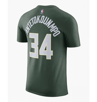 Футболка мужская Nike Milwaukee Bucks Nba T-Shirt - Giannis Antetokounmpo #34 Green Dr6385-329