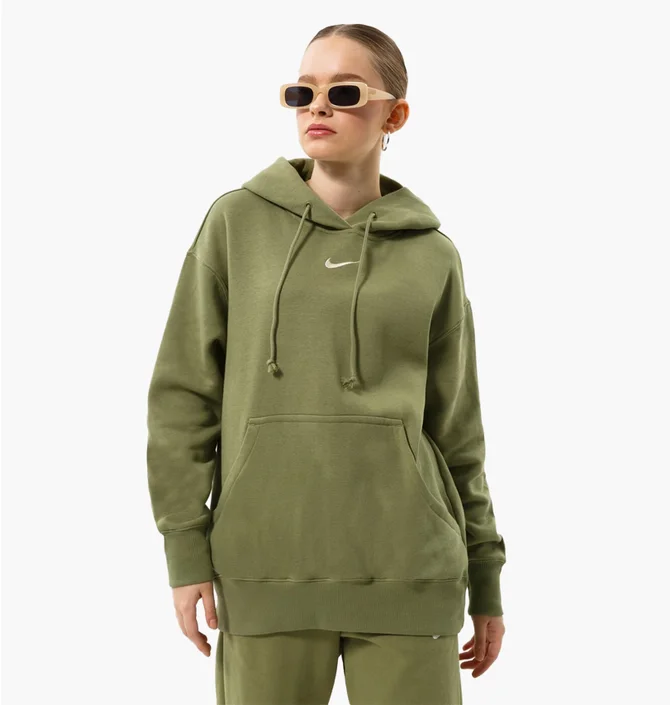 Худи женское Nike W Nsw Phnx Flc Os Po Hoodie Olive DQ5860-334