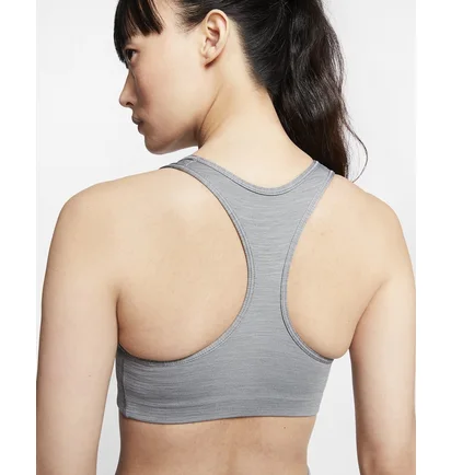 Топ женский Nike Womens Medium-Support 1-Piece Pad Sports Bra Grey Bv3636-084