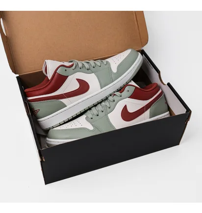 Кросівки чоловічі Air Jordan 1 Low Jade Horizon White/Olive 553558-133