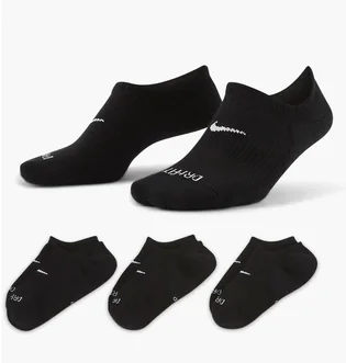 Носки женские Nike Evereday Plus Cush Footie Black (3 пары) Dh5463-904