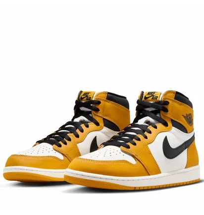 Кроссовки мужские Air Jordan 1 Retro High Og White/Yellow DZ5485-701