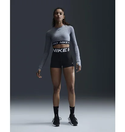 Топ женский Nike Pro Dri-Fit Cropped Long-Sleeve Top Grey FV5484-084
