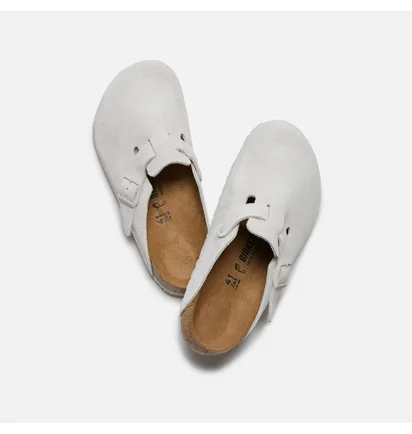 Сандали мужские Birkenstock Boston Antique Suede White 1024731
