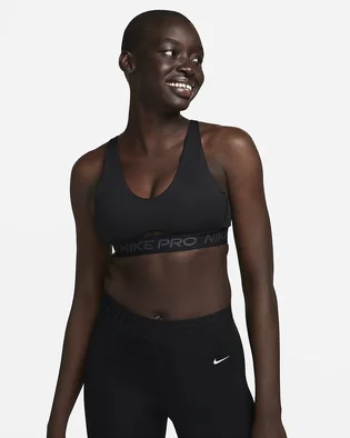 Топ женский Nike Pro Indy Plunge Black FQ2653-010