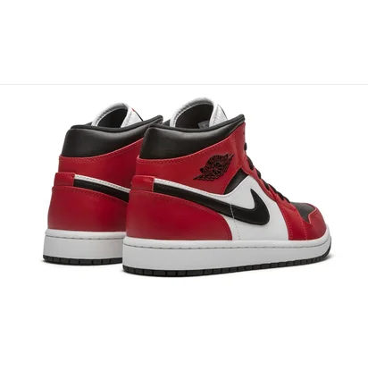 Кроссовки мужские Air Jordan 1 Mid Red/White 554724-069
