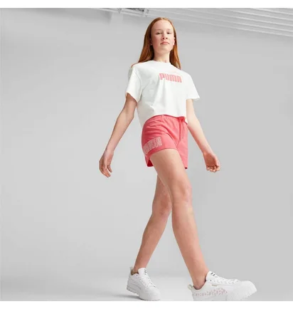 Шорты детские Puma Power High Waist Shorts Youth Pink 674364-63