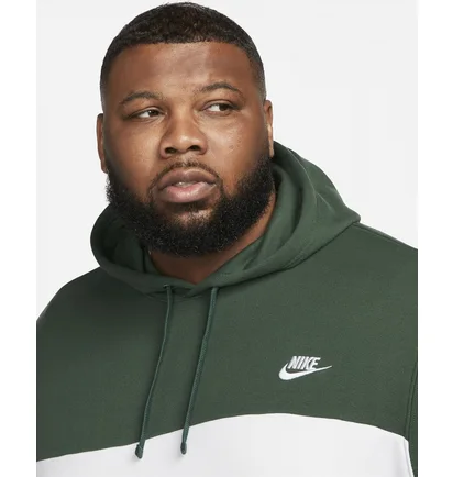 Худи мужское Nike Club Fleece MenS French Terry Color-Blocked Hoodie Green FB7415-323