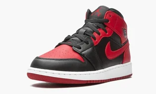 Кроссовки детские Air Jordan Air 1 Mid Red/Black 554725-074