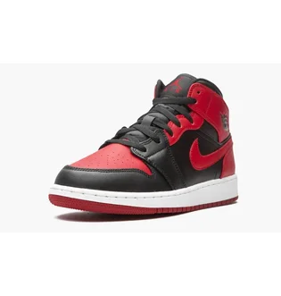 Кроссовки детские Air Jordan Air 1 Mid Red/Black 554725-074