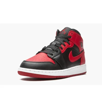 Кроссовки детские Air Jordan Air 1 Mid Red/Black 554725-074