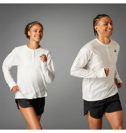 Лонгслів унісекс Adidas Made To Be Remade Running Henley White IN8148