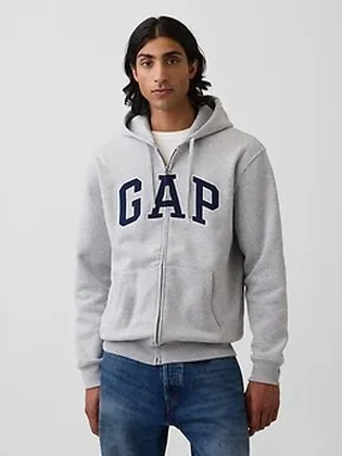 Толстовка унисекс Gap Vintagesoft Arch Logo Grey 715005321