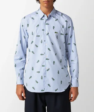 Сорочка чоловіча Сomme des garcons X Lacoste Light Blue FL-B004