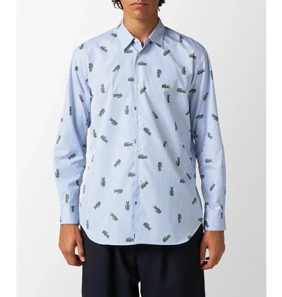 Сорочка чоловіча Comme des Garcons X Lacoste Light Blue FL-B004