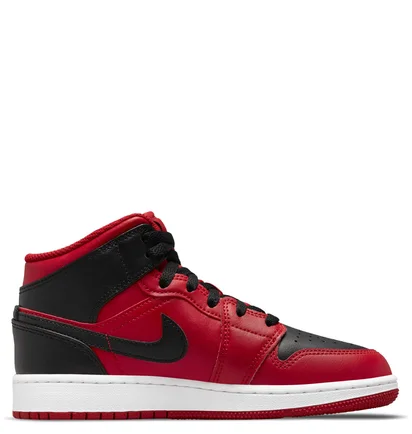 Кроссовки детские Air Jordan 1 Mid Gs Red/Black 554725-660