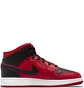 Кроссовки детские Air Jordan 1 Mid Gs Red/Black 554725-660