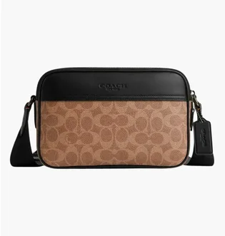 Сумка мужская Coach Graham Beige/Black CV921-BEIGE