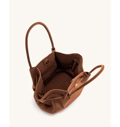 Сумка женская JW PEI Hana Medium Faux Suede Tote Bag Brown BB2024BG92777JWP