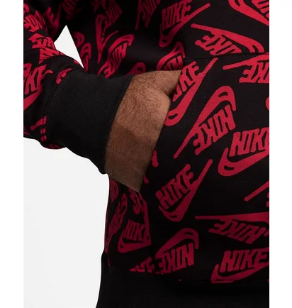 Худи мужское Nike Sportswear Sport Essentials+ Black/Red DD4847-657