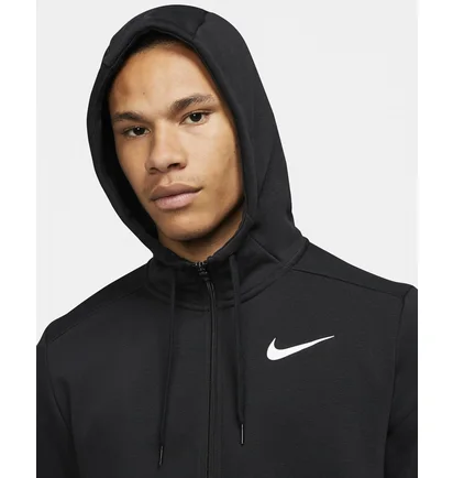 Толстовка чоловіча Nike Dry Men's Dri-FIT Hooded Fitness Full-Zip Black CZ6376-010