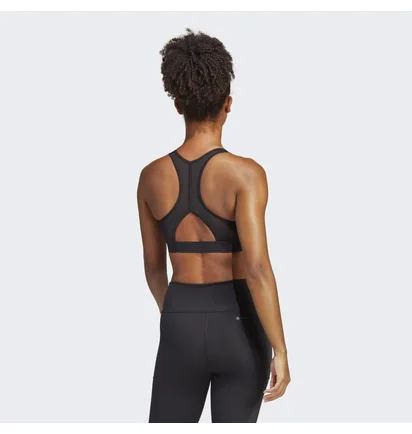 Топ женский Adidas Powerreact Training Medium-Support Bra Black HS7448