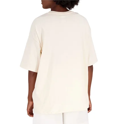 Футболка женская New Balance T-Shirt Essentials Stacked Logo Beige WT31519TCM