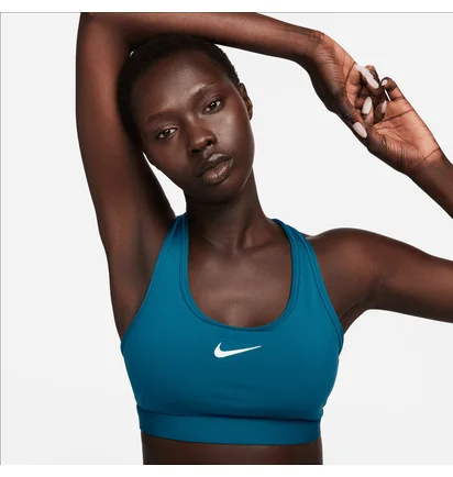 Топ женский Nike Swoosh Medium Support Blue DX6821-457