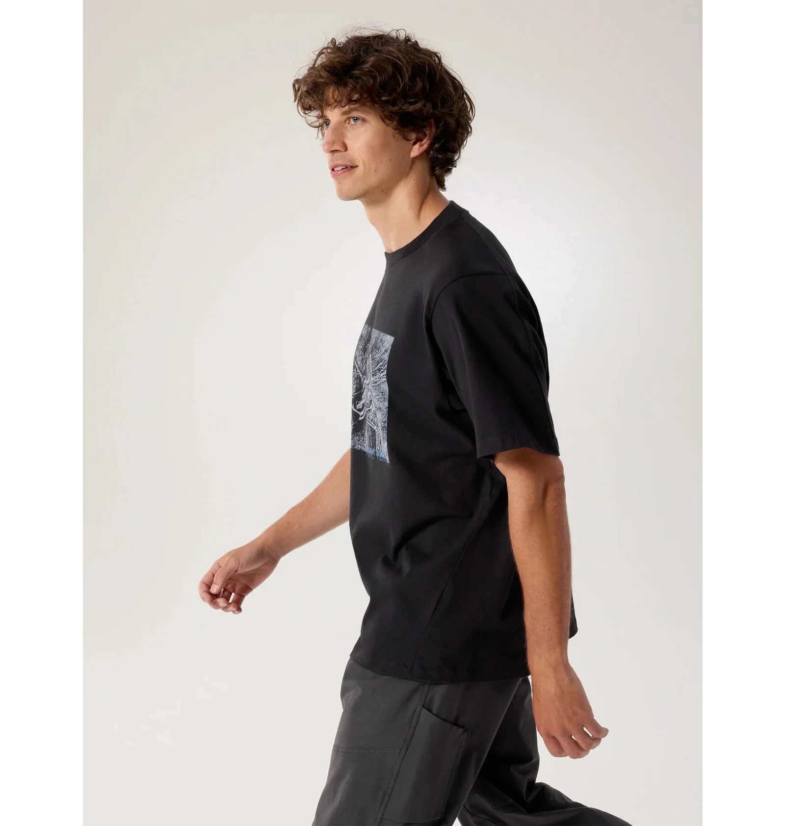 ᐉ Футболка чоловіча Arc'teryx Lithographica Black X000009926