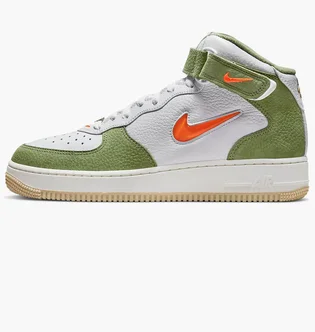 Кросівки чоловічі Nike Air Force 1 Mid Qs MenS Shoes White/Olive DQ3505-100