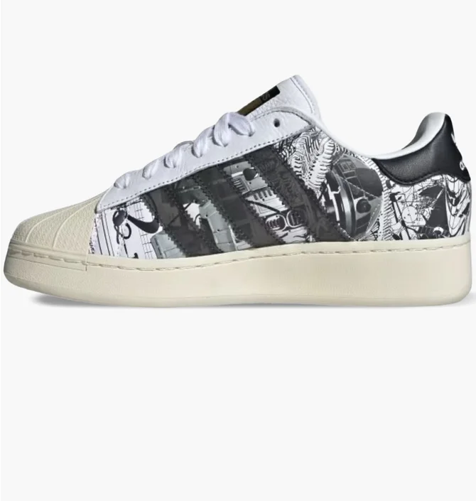 Кроссовки унисекс Adidas Star Wars X Nanzuka X Superstar Xlg Grey IF9249