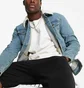 Джинсовка чоловіча Asos Asos Design Denim Jacket With Detachable Borg Collar Blue 109693753