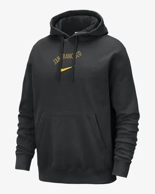 Худи мужское Nike Nba Golden State Warriors Club Fleece City Edition Black FB4818-010