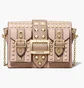 Сумка жіноча Michael Kors Hayden Medium Studded Two-Tone Saffiano Leather Messenger Bag Beige 30S0G0YM8T-SFTPINK-FAWN-47073