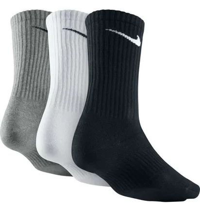 Носки унисекс Nike (3 пары) Lightweight Crew Black/Grey/White Sx4704-901