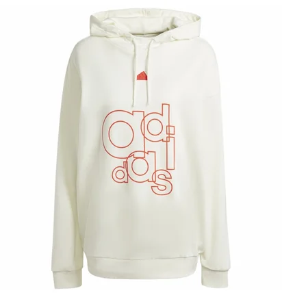Худи женское Adidas French Terry Print Hoodie Beige IS4300