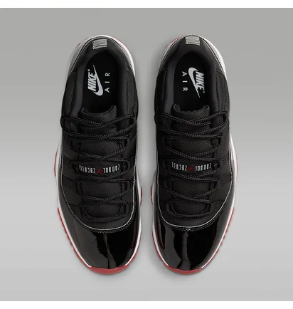 Кроссовки мужские Air Jordan 11 Retro Low Bred 2025 Black FV5104-006