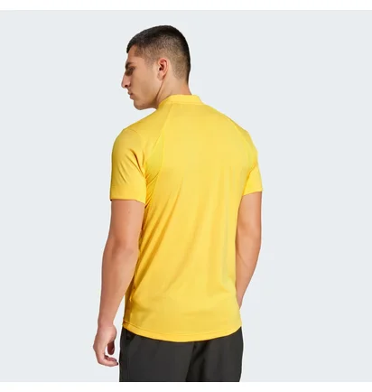 Футболка чоловіча Adidas Tennis Heat.Rdy Pro Freelift Henley Polo Shirt White/Yellow IS8969