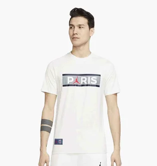 Футболка чоловіча Air Jordan Paris Saint-Germain Wordmark White DB6510-051