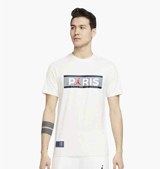 Футболка чоловіча Air Jordan Paris Saint-Germain Wordmark White DB6510-051